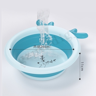 携帯用旅行世帯の折り畳み式の洗面器 PP TPE の漫画様式